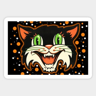 V2 VINTAGE HALLOWEEN CAT! Magnet